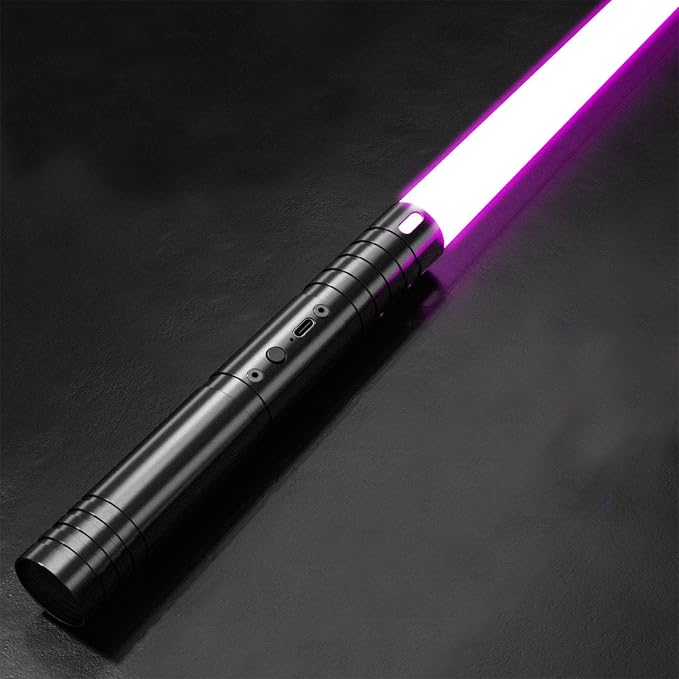 2-in-1 Light Up Sword Duel Set - Aluminum Handle, 15 Color Modes, 4 Sound Effects, Rechargeable - Perfect for Kids Role Playing and Adult Duels
