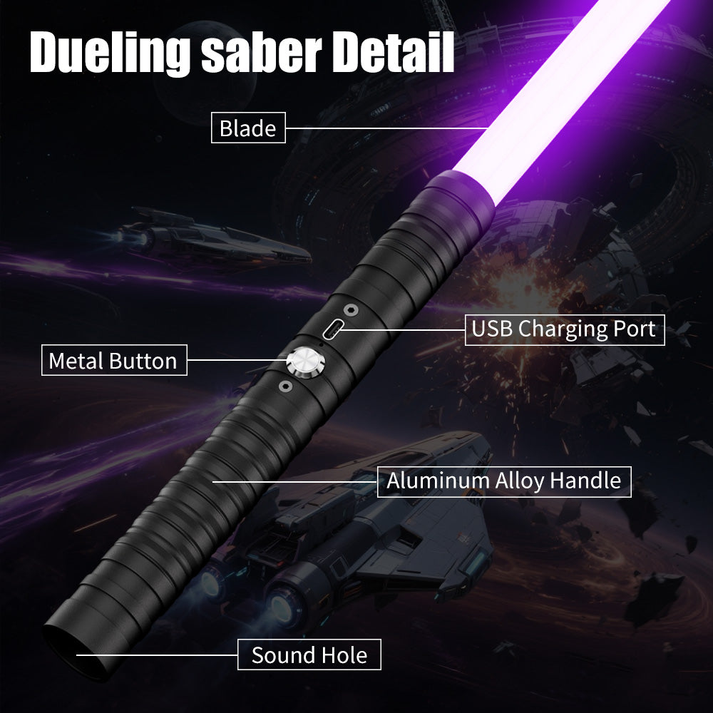 Aluminum Alloy Handle Energy Blade Prop - 15 RGB (4 Dynamic Modes) | Obsidian Black Edition | Real-life Role Playing Game