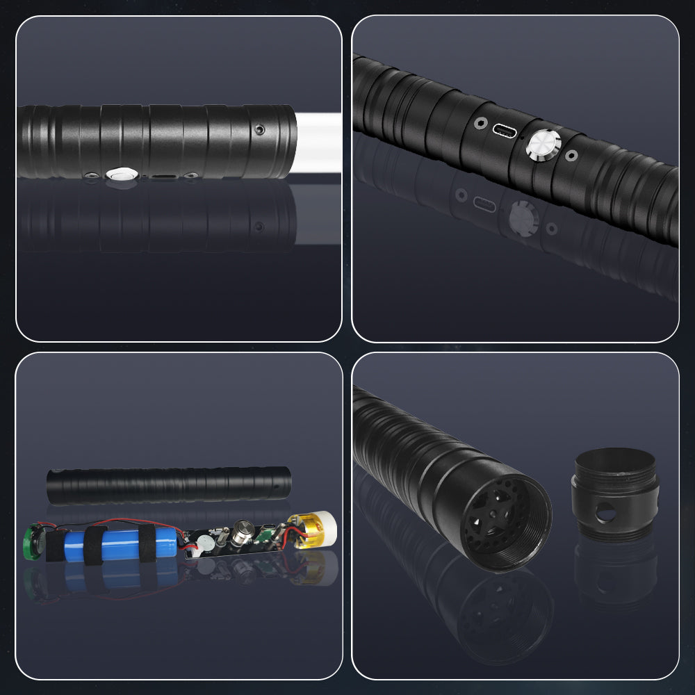 Aluminum Alloy Handle Energy Blade Prop - 15 RGB (4 Dynamic Modes) | Obsidian Black Edition | Real-life Role Playing Game