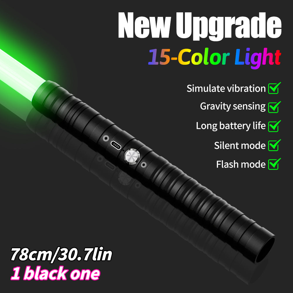Aluminum Alloy Handle Energy Blade Prop - 15 RGB (4 Dynamic Modes) | Obsidian Black Edition | Real-life Role Playing Game