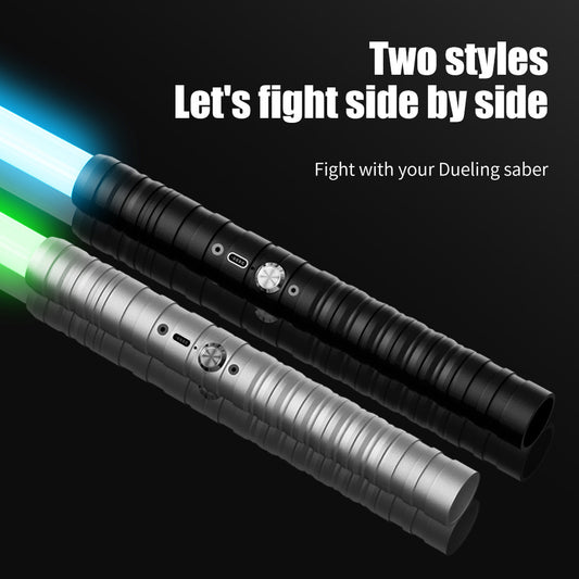 Type-C Metal Hilt Dueling Prop - Force 15 RGB (4 Modes) | Silver Edition | Adult Role-Play /  Gift Idea