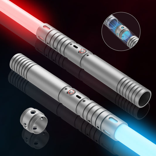 Dueling light up saber Toys Real Lightsabers 20 Colors 4 Modes Sounds 2-in-1 Detachable Lightsaber Type-C Rechargeable Lightsaber Suitable for Children and Adults