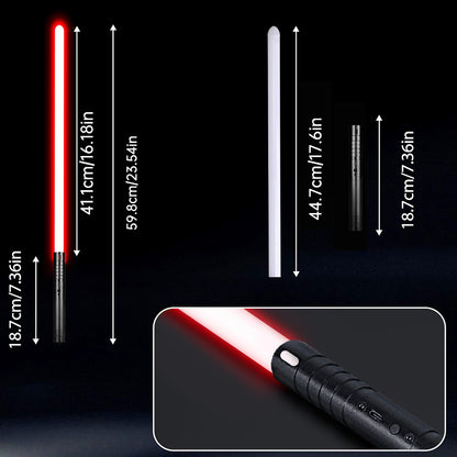 Rechargeable Energy Swords - 2-Pack Duel Set, 15 RGB Colors, Motion Activated Sound Effects, Great for Kids Christmas and Adult Collectors