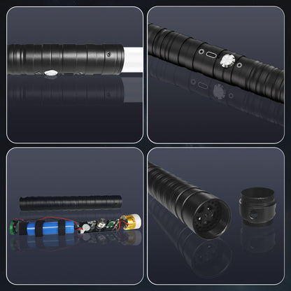 Aluminum Alloy Handle Energy Blade Prop - 15 RGB (4 Dynamic Modes) | Obsidian Black Edition | Real-life Role Playing Game