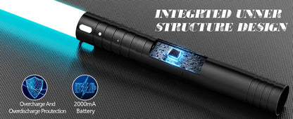 2-Pack Rechargeable Combat Swords with Metal Handles - 15 Dynamic Lighting Modes, 4 Immersive Sound Effects